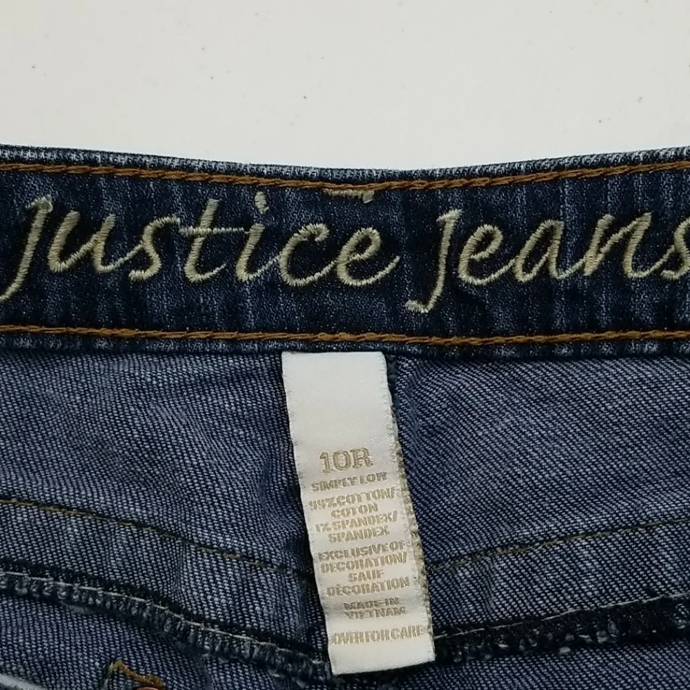 JUSTICE Straight Leg Jeans, size 10R